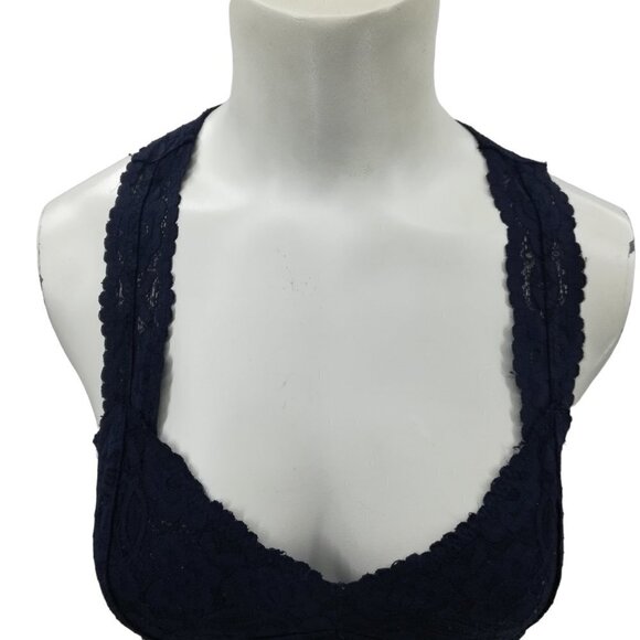 Intimately Free People Blue Gray Lace Bralette Size M Stretch Bra Racerback 2 - Picture 5 of 15